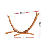 NNEDSZ Hammock Bed Stand Larch Wood 315cm Length