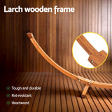 NNEDSZ Hammock Bed Stand Larch Wood 315cm Length