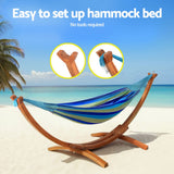 NNEDSZ Hammock Bed Stand Larch Wood 315cm Length