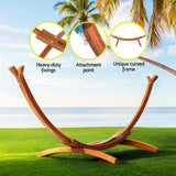 NNEDSZ Hammock Bed Stand Larch Wood 315cm Length