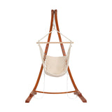 NNEDSZ Hammock Chair Timber Outdoor Furniture Camping with Stand White