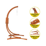 NNEDSZ Hammock Chair Timber Outdoor Furniture Camping with Stand White