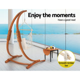 NNEDSZ Hammock Chair Timber Outdoor Furniture Camping with Stand White