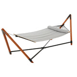 NNEDSZ Hammock Bed Outdoor Camping Timber Hammock with Stand Grey