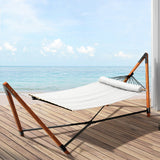 NNEDSZ Hammock Bed Outdoor Camping Timber Hammock with Stand Grey