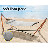 NNEDSZ Hammock Bed Outdoor Camping Timber Hammock with Stand Grey