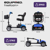 NNEMB Mid-Sized Lithium Fast Easy Charge Mobility Scooter, Blue