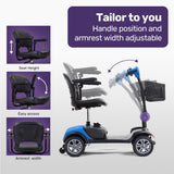 NNEMB Mid-Sized Lithium Fast Easy Charge Mobility Scooter, Blue