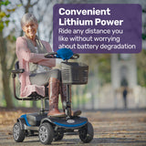 NNEMB Mid-Sized Lithium Fast Easy Charge Mobility Scooter, Blue