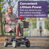 NNEMB Mid-Sized Lithium Fast Easy Charge Mobility Scooter, Red