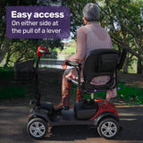NNEMB Mid-Sized Lithium Fast Easy Charge Mobility Scooter, Red