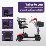 NNEMB Mid-Sized Lithium Fast Easy Charge Mobility Scooter, Red