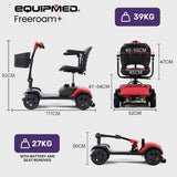 NNEMB Mid-Sized Lithium Fast Easy Charge Mobility Scooter, Red
