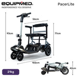 NNEMB PacerLite Mid-Sized Ultra-Lightweight Folding Electric Mobility Scooter for Elderly
