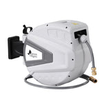 NNEDSZ Green Fingers 30M Water Hose Reel Retractable Auto Rewind Wall Mount Garden Spray Gun