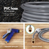 NNEDSZ Green Fingers 30M Water Hose Reel Retractable Auto Rewind Wall Mount Garden Spray Gun