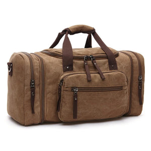 NNEOBA Canvas Travel Bag Carry-On Coffee Brown