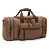 NNEOBA Canvas Travel Bag Carry-On Coffee Brown