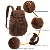 NNEOBA Men's Vintage Canvas Backpack
