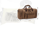NNEOBA Canvas Travel Bag Carry-On Coffee Brown