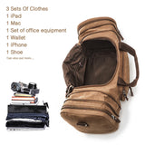 NNEOBA Canvas Travel Bag Carry-On Coffee Brown
