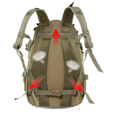 NNEOBA 40L Tactical Camping Backpack Waterproof Molle Khaki