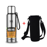 NNEOBA 1000ml Stainless Steel Thermos Bottle Silver
