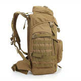 NNEOBA 60L Tactical Camping Backpack Waterproof Khaki
