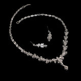 Elegant Cubic Zirconia Jewelry Set for Women – Necklace & Stud Earrings