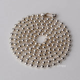 925 Sterling Silver Ball Chain Necklace – 15-Inch Pendant Chain for Women & Men