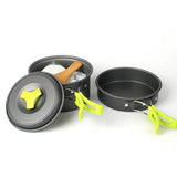 NNEOBA 6-Piece Portable Camping Cookware Set Green