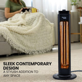 NNEMB Electric Heater Indoor or Outdoor, 1200W, 2 Radiant Heat Settings, Oscillating, Safety Tipping Shut Off