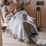 NNEMB Electric Heater Indoor or Outdoor, 1200W, 2 Radiant Heat Settings, Oscillating, Safety Tipping Shut Off