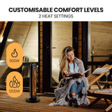 NNEMB Electric Heater Indoor or Outdoor, 1200W, 2 Radiant Heat Settings, Oscillating, Safety Tipping Shut Off