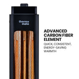 NNEMB Electric Heater Indoor or Outdoor, 1200W, 2 Radiant Heat Settings, Oscillating, Safety Tipping Shut Off