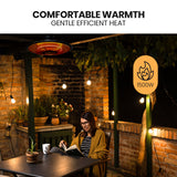 NNEMB 1500W Hanging Electric Outdoor Patio Heater, Radiant Carbon Fiber Element, with Remote Control