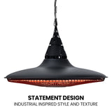 NNEMB 1500W Hanging Electric Outdoor Patio Heater, Radiant Carbon Fiber Element, with Remote Control