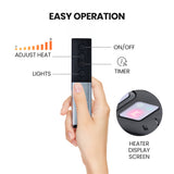 NNEMB 2000W Electric Outdoor Strip Heater, Carbon Fiber Element, Wall Ceiling or Hanging Mount, Remote , LED Screen, 9 Radiant Heat Settings, 24 Hr Timer
