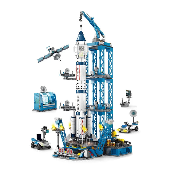 NNEOBA Space Manned Rocket Building Blocks with Astronaut Figure