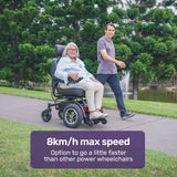 NNEMB Front Wheel Drive Power Electric Wheelchair, Up to 35km Range, Ultra-Comfortable, Safe Stable Non-Slip Anti-Roll Back Power Assist Chair