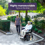 NNEMB Front Wheel Drive Power Electric Wheelchair, Up to 35km Range, Ultra-Comfortable, Safe Stable Non-Slip Anti-Roll Back Power Assist Chair