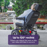 NNEMB Front Wheel Drive Power Electric Wheelchair, Up to 35km Range, Ultra-Comfortable, Safe Stable Non-Slip Anti-Roll Back Power Assist Chair