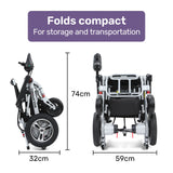 NNEMB Ultra-Light Power Wheelchair, Tight Turning, Airline Approved, ARTG Certified, Aluminium Frame, Lithium Battery, Brown