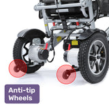 NNEMB Power Electric Wheelchair, Folding, ARTG Certified, Recline Adjustment, Headrest, Aluminium Frame, Lithium Battery, Folding