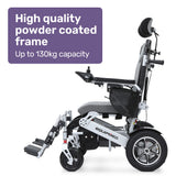NNEMB Power Electric Wheelchair, Folding, ARTG Certified, Recline Adjustment, Headrest, Aluminium Frame, Lithium Battery, Folding