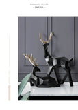 NNEOBA Nordic Elegance: White Resin Deer Statue for Chic Home Decor