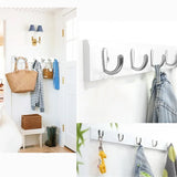 NNEOBA Concise Style Bedroom Furniture Coat Rack Clothes Hanger Hooks Living Room Closet Bamboo Hat Racks Coat Hanger Wall Hook 4 Hooks