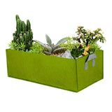 NNEOBA Felt Grow Bag Rectangle Planting Nursery Pot Outdoor Garden Flower Planting Bag with Handle Garden Vegetable Planting Container