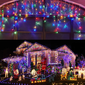 NNEOBA LED Curtain Icicle String Light Street Garland