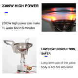 NNEOBA Camping Gas Mini Backpack Stove Silver